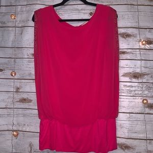 Lady’s World Pink Sheer Chiffon Blouse